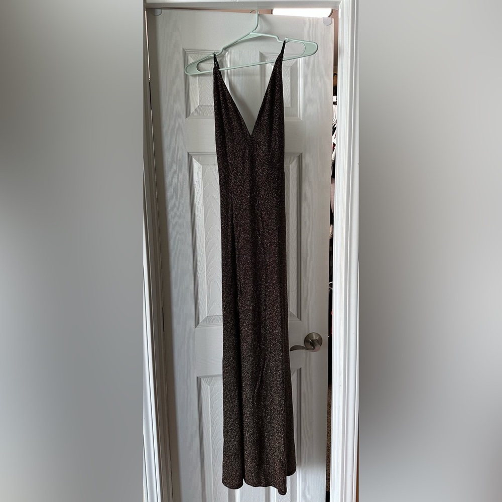 Black and gold formal dress L
